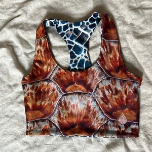 Reversible bath ring suit top/ sports bra